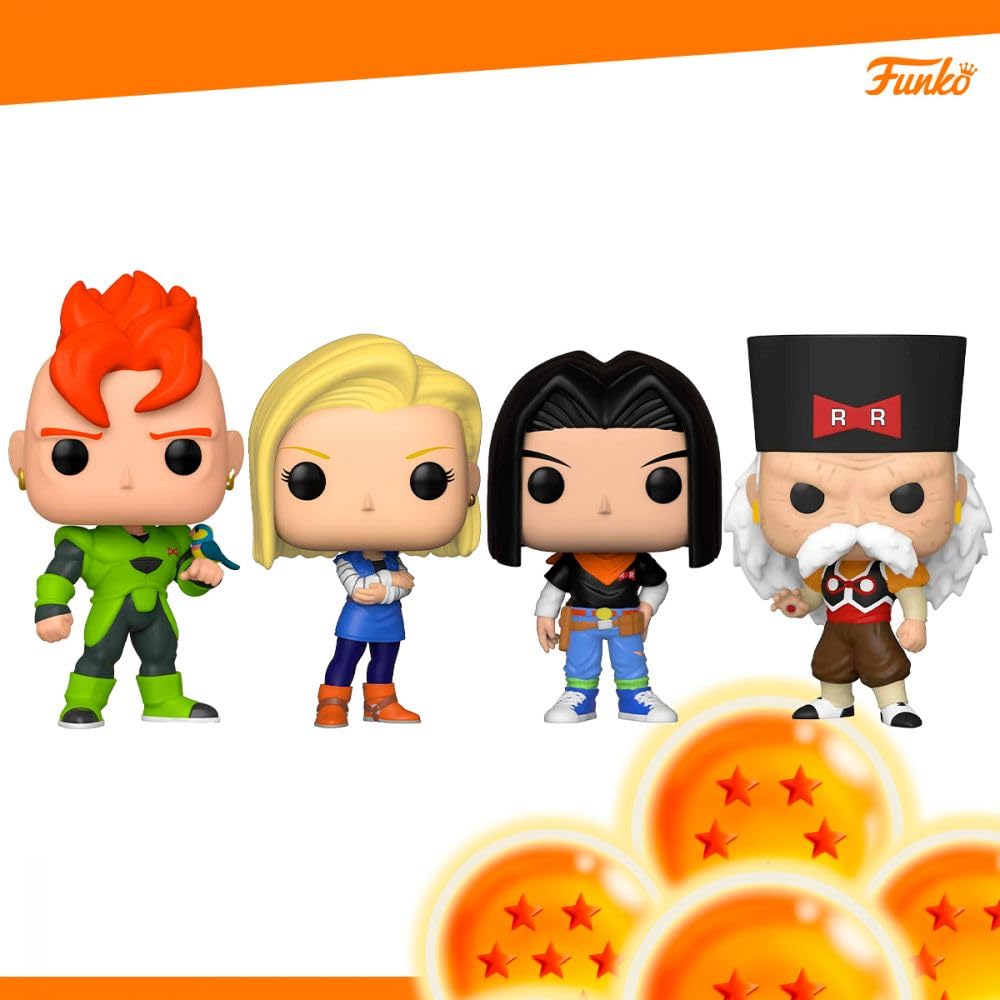 Funko Pop! Animation: Dragon Ball Z - Android 16-4PK - Figura in Vinile da Collezione - Idea Regalo - Merchandising Ufficiale - Giocattoli per Bambini e Adulti - Anime Fans