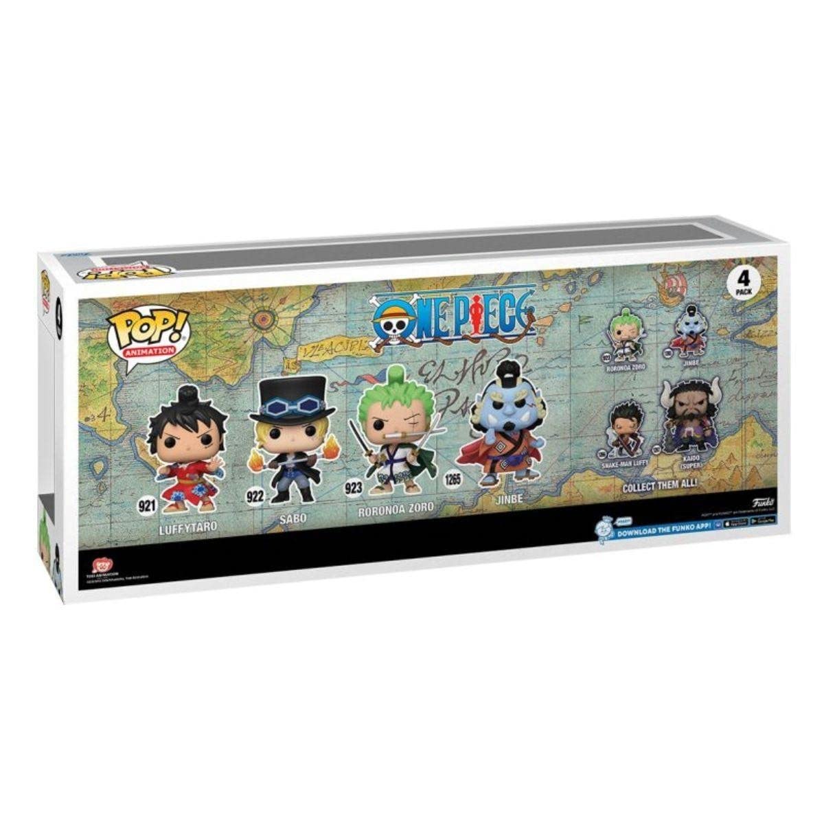 Funko Pop! Animation: One Piece - Monkey D. Luffy - 4 Pack - Si Illumina Al Buio- Figura in Vinile da Collezione - Idea Regalo - Merchandising Ufficiale - Giocattoli per Bambini e Adulti