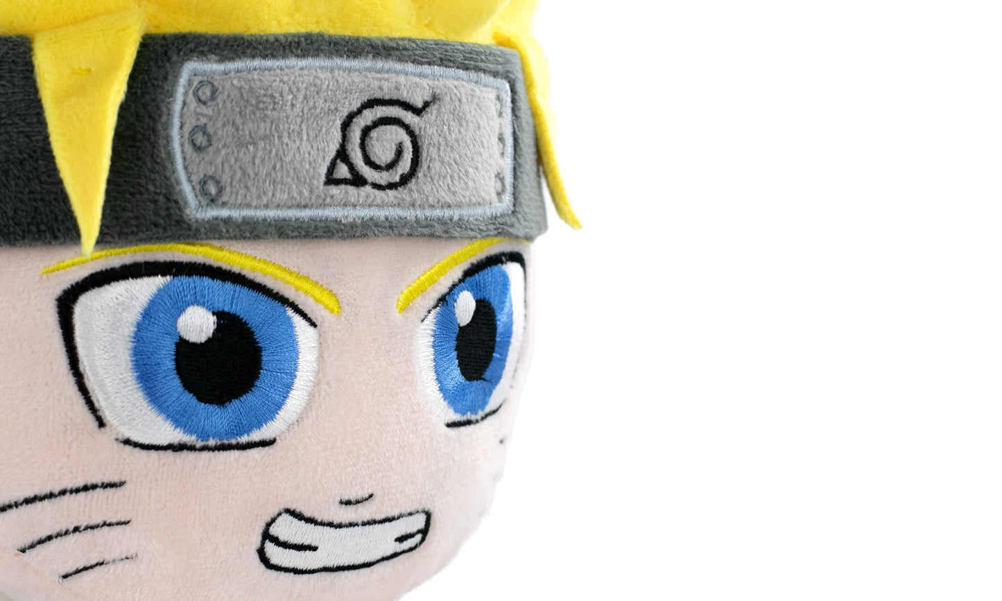 Peluche dei Personaggi di Naruto 25cm - Naruto, Kakashi, Sasuke, Kurama - Edizione da Collezione - Qualità Super Soft (25cm con Display, Naruto)