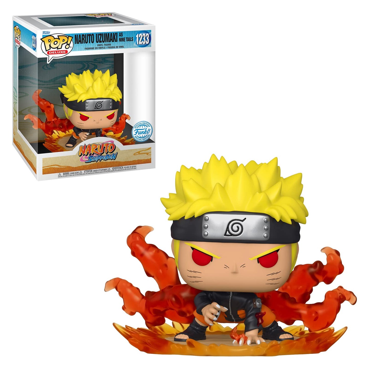 Funko Pop! Deluxe: Naruto Uzumaki As Nine Tails - Esclusiva Amazon - Figura in Vinile da Collezione - Giocattoli per Bambini e Adulti