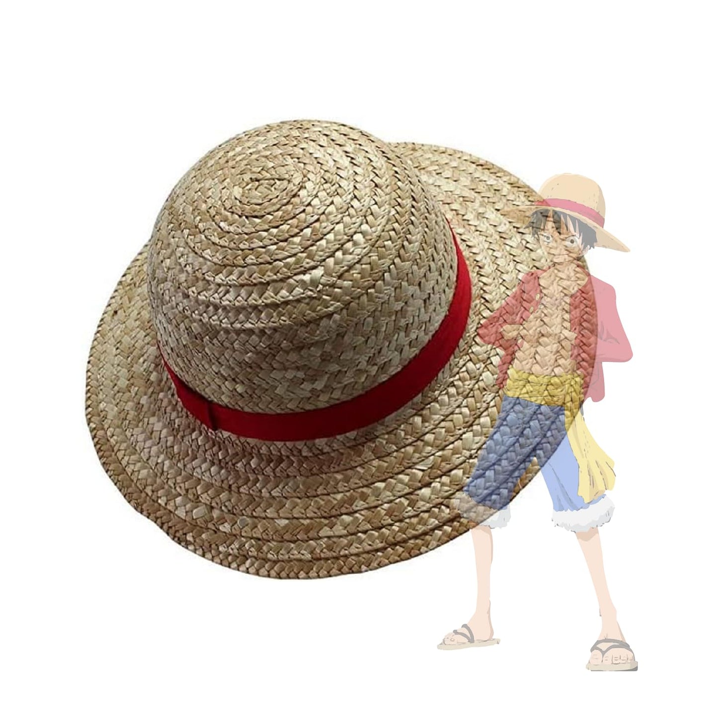 ZENZERO® - CAPPELLO DI PAGLIA - Cosplay The Monkey D. LUFFY RUBBER - Taglia Unica INISEX - Pz 1 (Cappello di paglia)