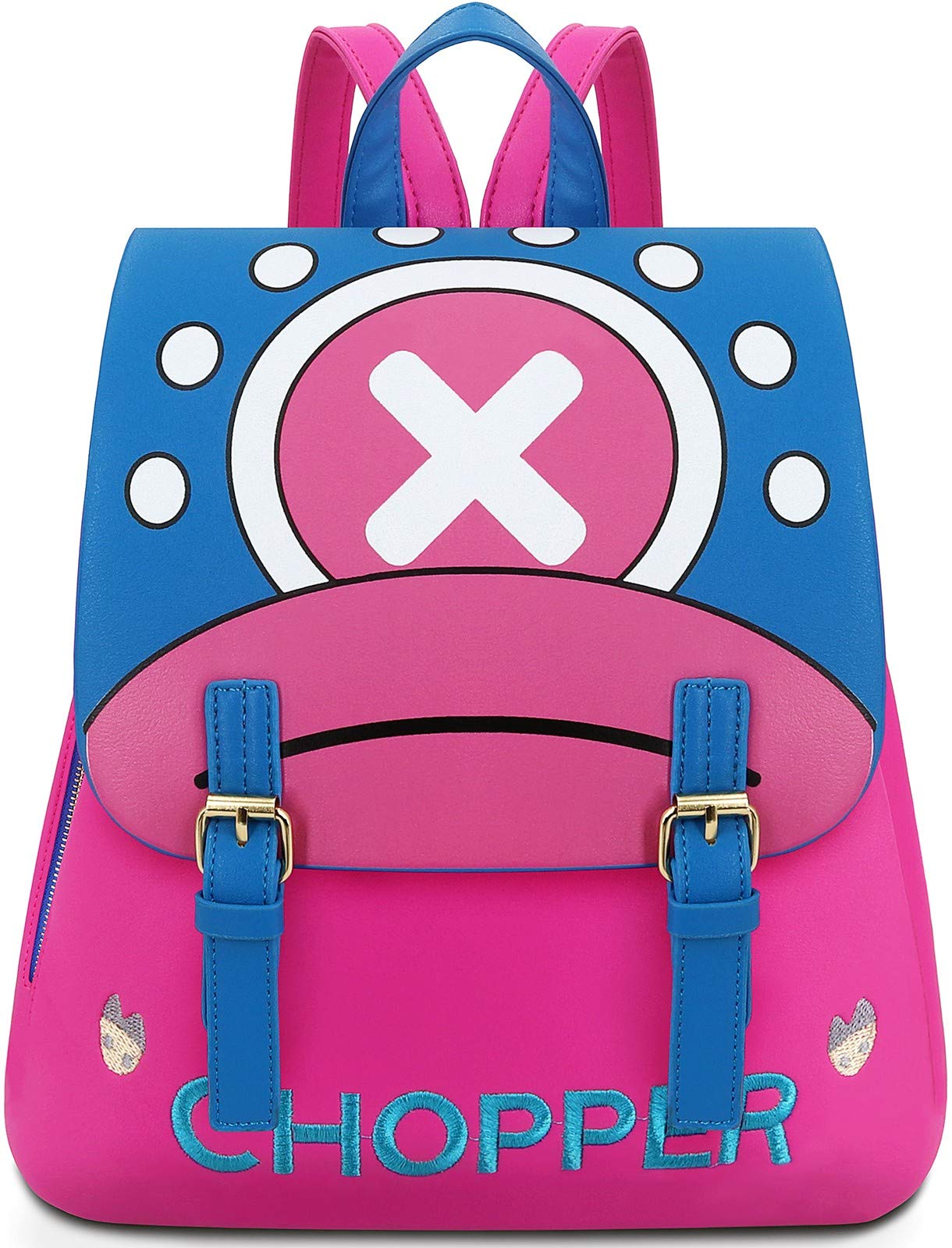Roffatide Zaino Anime One Piece Tony Tony Chopper Zaino in Pelle Sintetica Donne Rosa Mini con Stampa