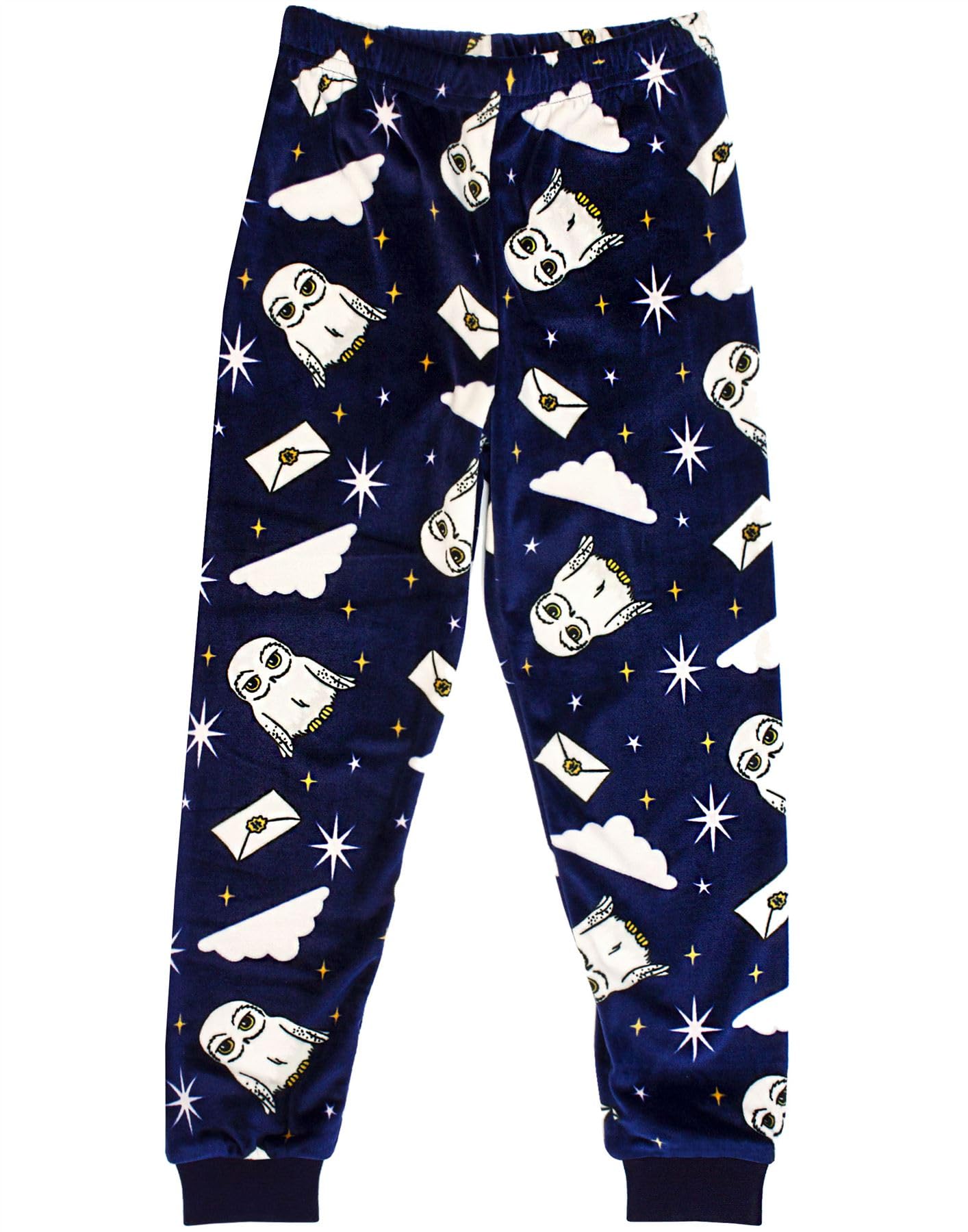 Harry Potter Pigiama Girls Hedwig T-Shirt Manica Lunga Pantaloni in Pile PJ Set 10-11 Anni