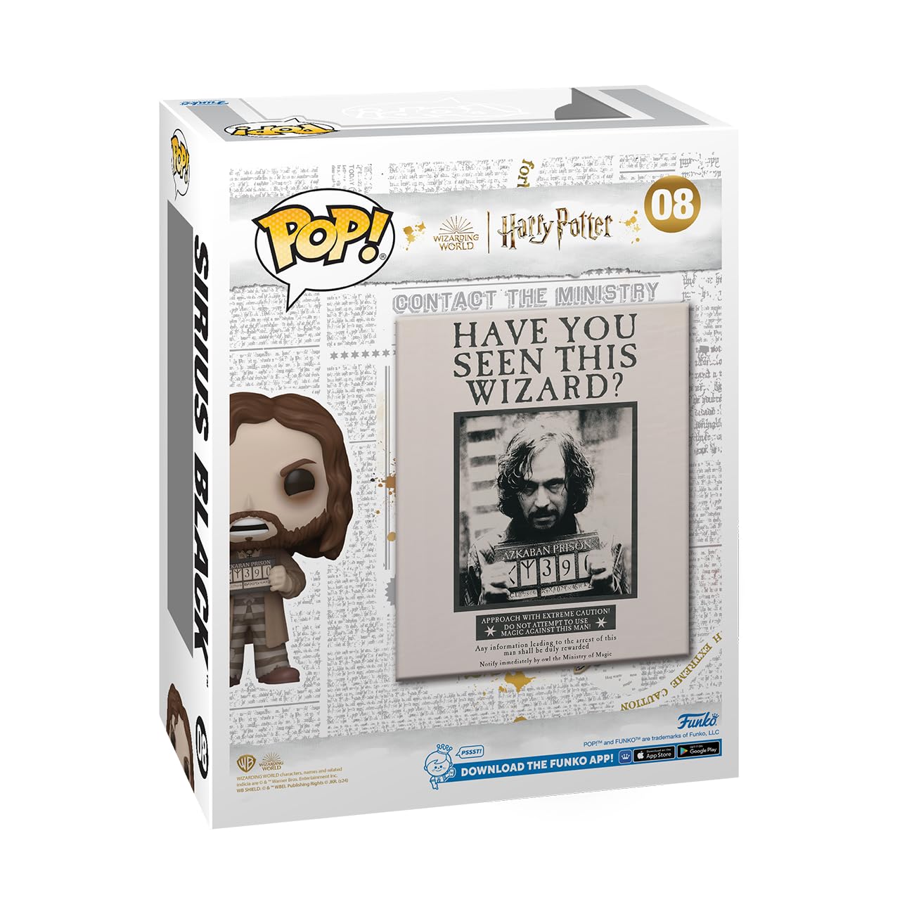 Funko POP! Cover: Harry Potter Prisoner Of Azkaban - Poster With Sirius Black - Figura in Vinile da Collezione - Idea Regalo - Merchandising Ufficiale - Giocattoli per Bambini e Adulti