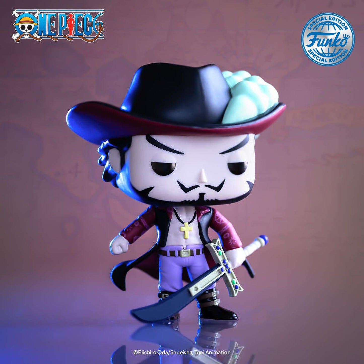 Funko One Piece Dracule Mihawk Esclusiva Pop Vinyl Figure 1521, Standard, 77108