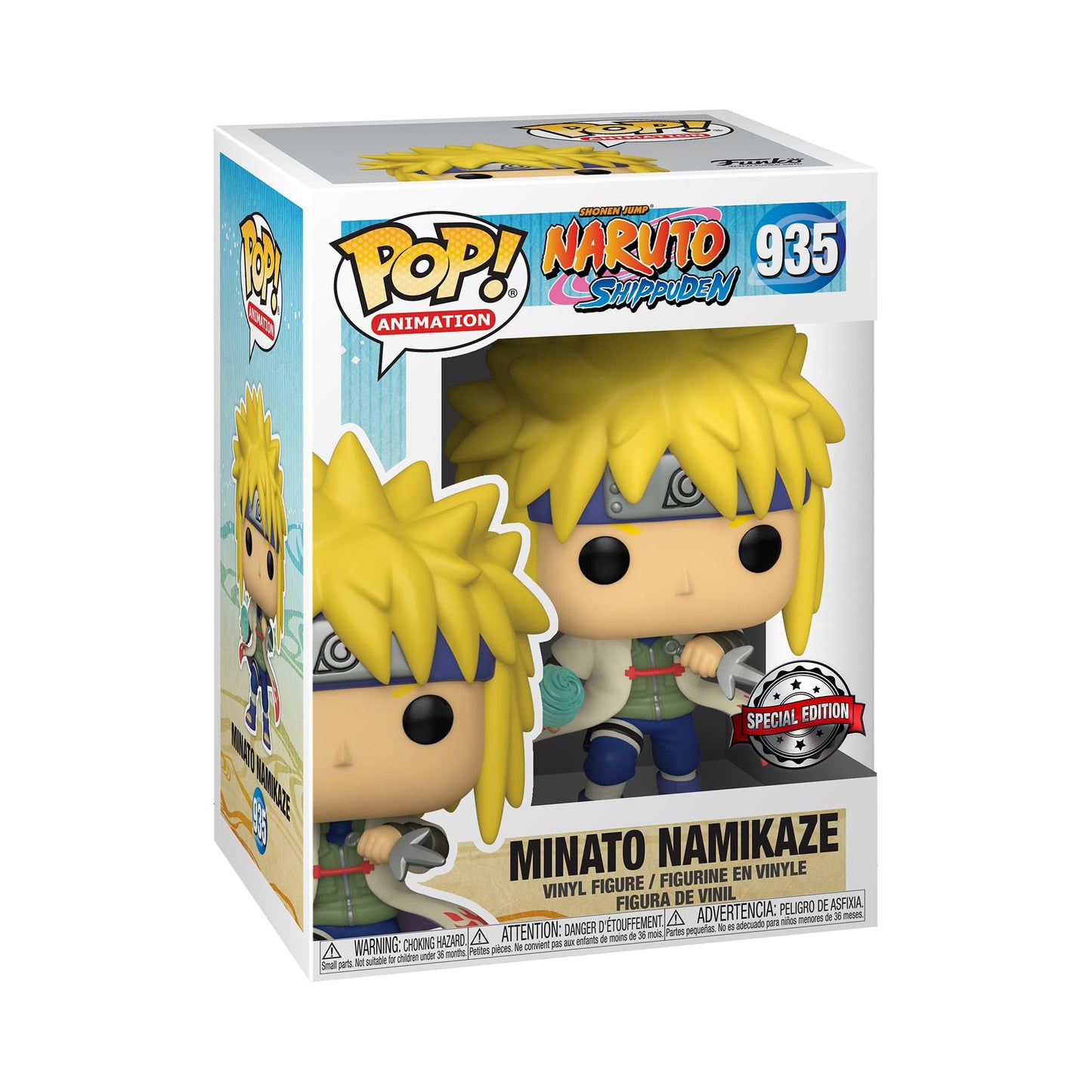 Funko Pop! Vinyl (Exc) Animation: Naruto, Minato Namikaze, Probabilità di 1/6 per la Variante Chase, Si Illumina al Buio, Naruto Shippuden, Figura in Vinile da Collezione, Idea Regalo, Anime Fans