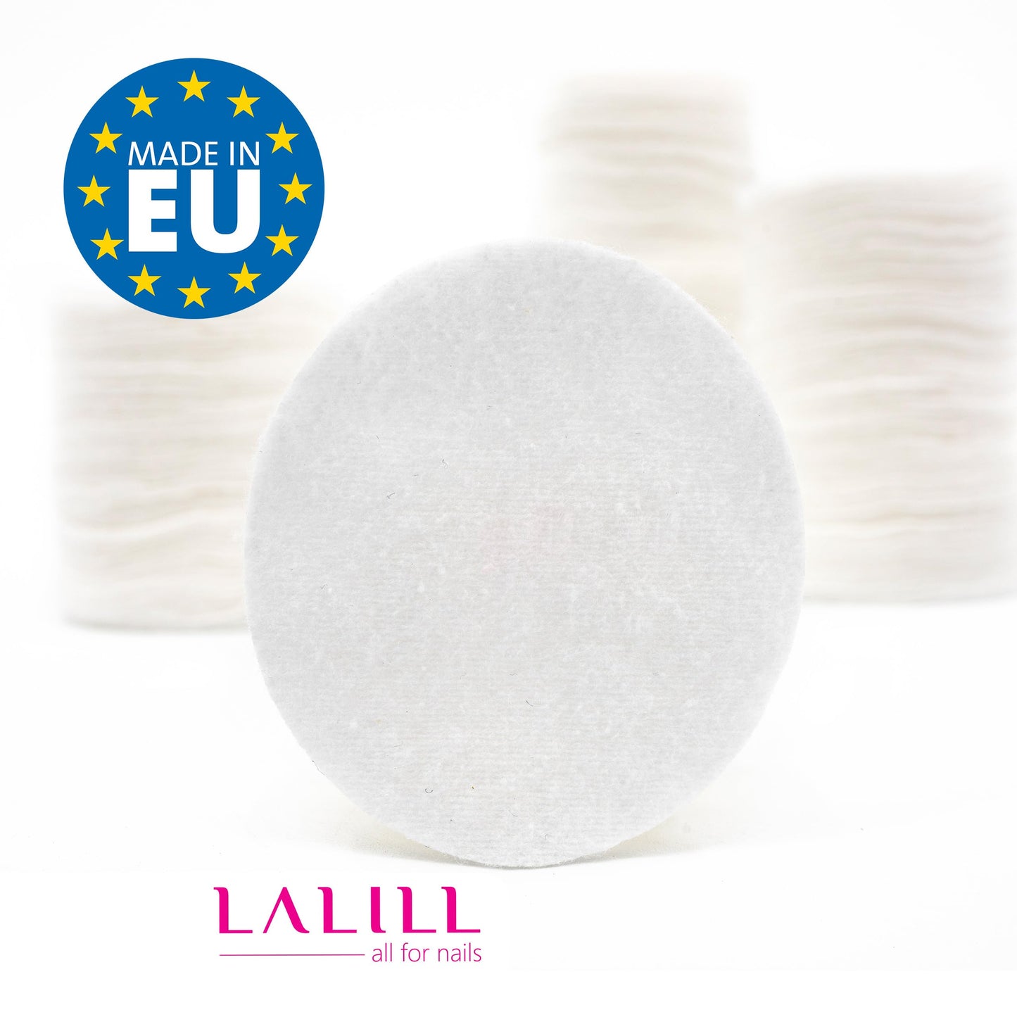 LALILL Cuscinetti di cotone in cotone, 600 pezzi, senza pelucchi, pulizia efficace del viso, adatti per pelli sensibili, in sacchetto