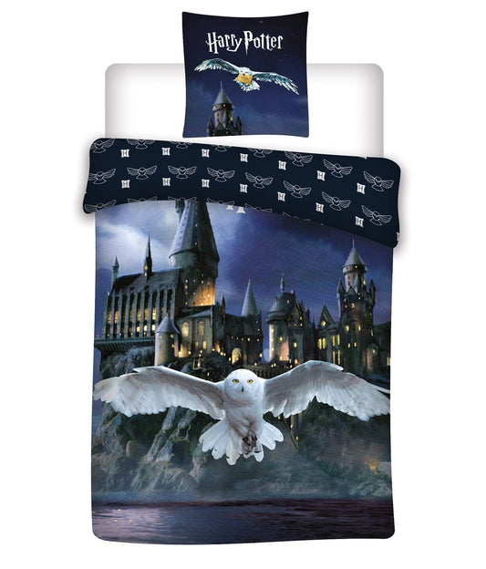 Set di biancheria da letto Harry Potter, copripiumino 140 x 200 cm, federa, Hogwarts, 63 x 63 cm, 100% poliestere