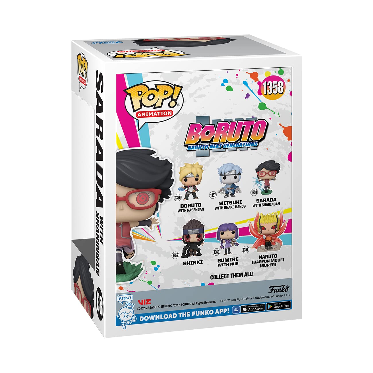 Funko Pop! Animation: Boruto - Sarada Uchiha With Sharingan - Boruto: Naruto Next Generations - Figura in Vinile da Collezione - Idea Regalo - Merchandising Ufficiale - Anime Fans