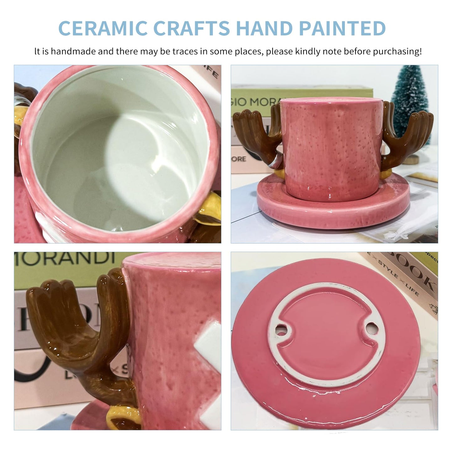 FINDAMAZE One Piece Anime Tazza,Chopper's Hat Tazza da Caffè in Ceramica Mug,Regalo Anime,Regalo per Natale, Compleanno, Anniversario (Chopper)