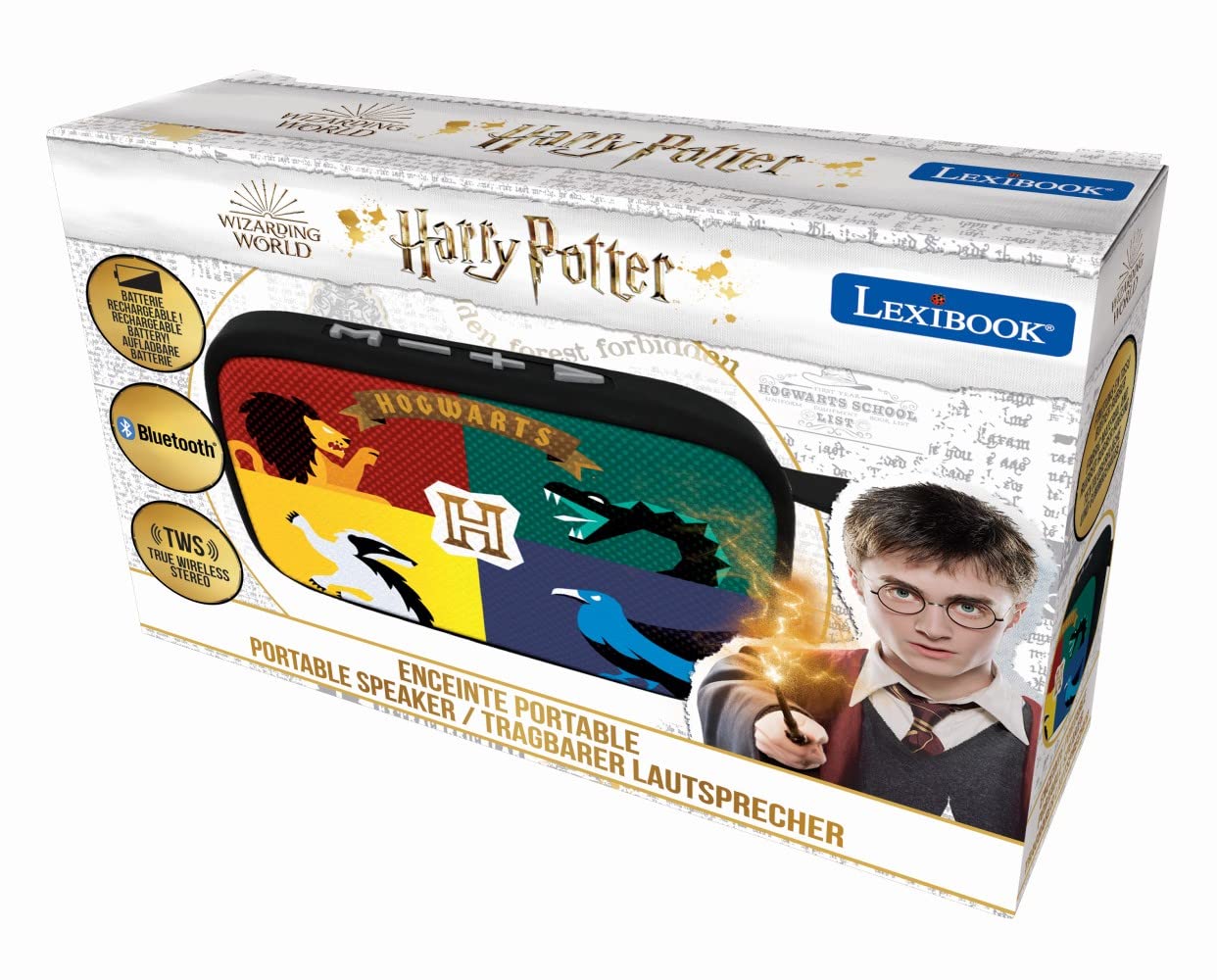 Lexibook, Harry Potter, Altoparlante Bluetooth portatile, Senza fili, USB, Scheda SD, Batteria ricaricabile, BT018HP