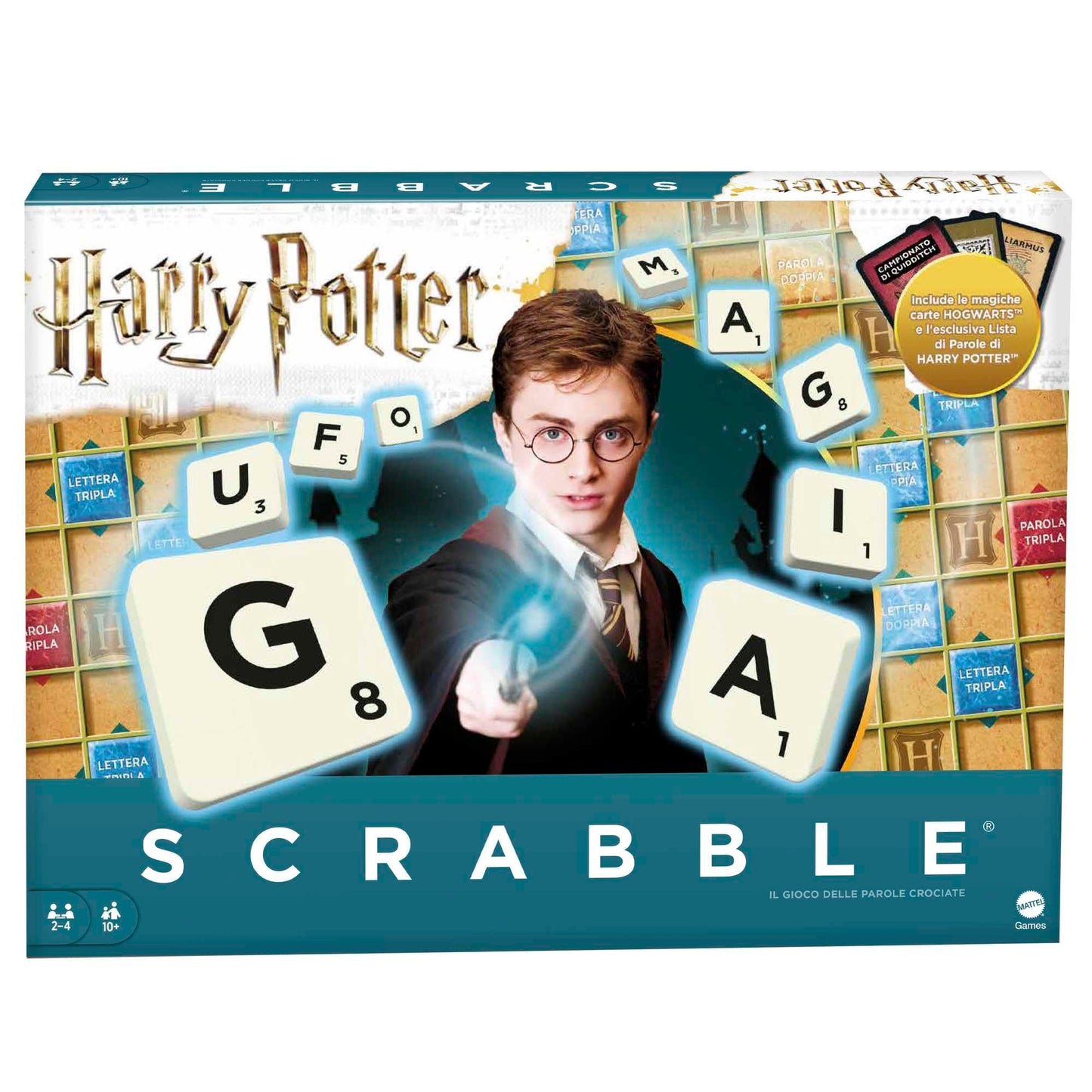 Mattel Games Scrabble Edizione Speciale Harry Potter, Gioco da Tavola delle Parole Crociate Giocattolo per Bambini 10+ Anni, GMY41 + Personaggio Hermione Granger
