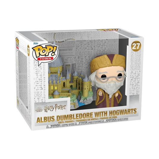 Funko Pop! Town: HP Anniversary - Albus Dumbledore With Hogwarts - Albus Silente - Harry Potter- Figura in Vinile da Collezione - Idea Regalo - Merchandising Ufficiale - Movies Fans