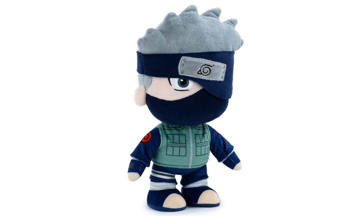Peluche dei Personaggi di Naruto 25cm - Naruto, Kakashi, Sasuke, Kurama, Naruto Six Path - Edizione da Collezione - Qualità Super Soft (25cm con Display, Kakashi)