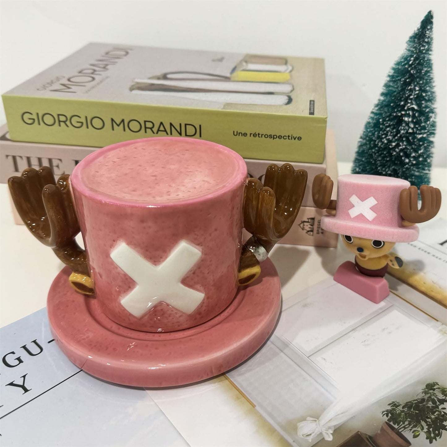 FINDAMAZE One Piece Anime Tazza,Chopper's Hat Tazza da Caffè in Ceramica Mug,Regalo Anime,Regalo per Natale, Compleanno, Anniversario (Chopper)