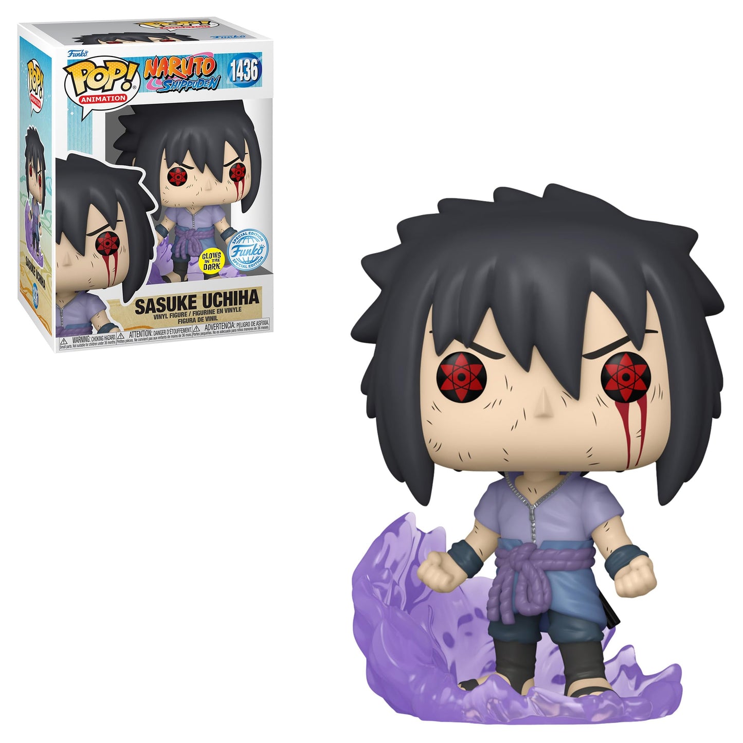 Funko Pop! Naruto: Shippuden - Sasuke Uchiha Susanoo Glows in The Dark Exclusive, 74368