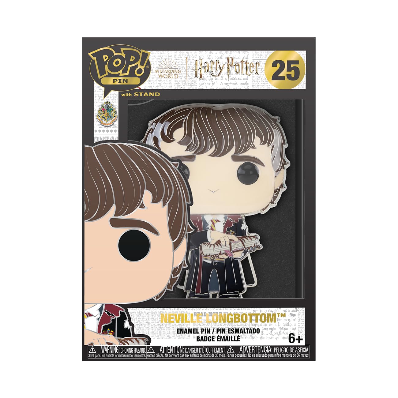 Funko Large Pop Enamel Pin Harry Potter POA 20th Neville Longbottom Neville PaciockSpille Smaltate Spilla da Collezione Carina per gli Zaini & Borse Idea Regalo