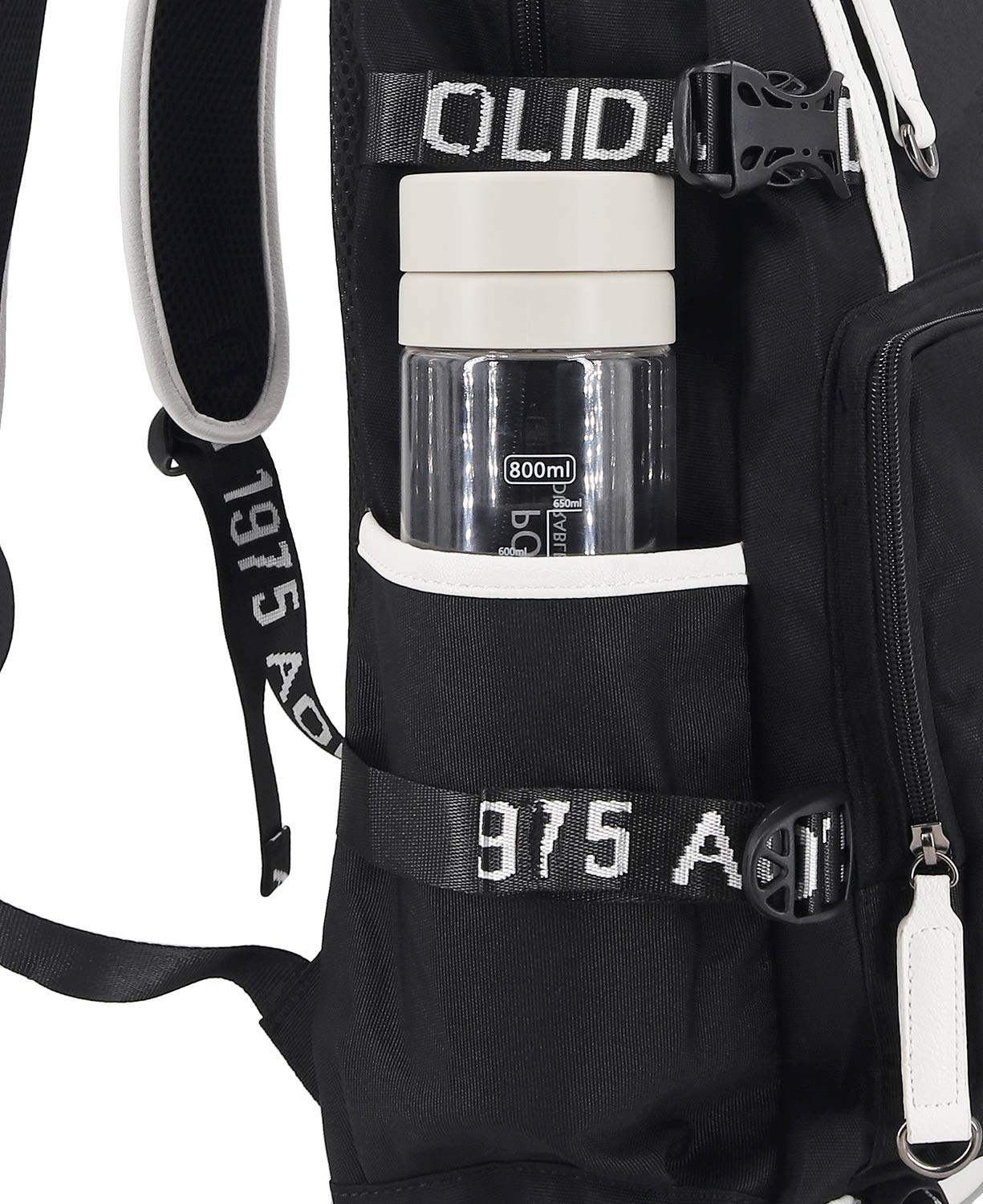 Roffatide Anime Zaino per Naruto Borsa da scuola Zaino per laptop stampato con porta di ricarica USB e porta per cuffie