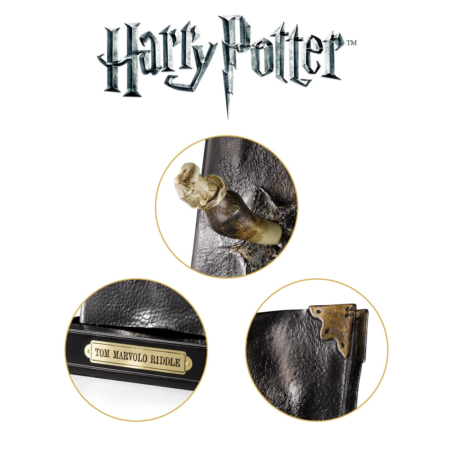 The Noble Collection Basilisk Fang and Tom Riddle Diary Sculpture Figura, Nero, NN7271