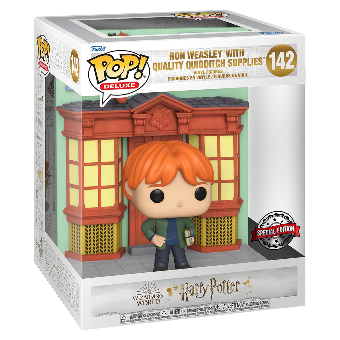 Harry Potter Ron Weasley Quidditch Supplies (Pop! Deluxe) Vinyl Figure 142 Unisex Super Pop! Standard