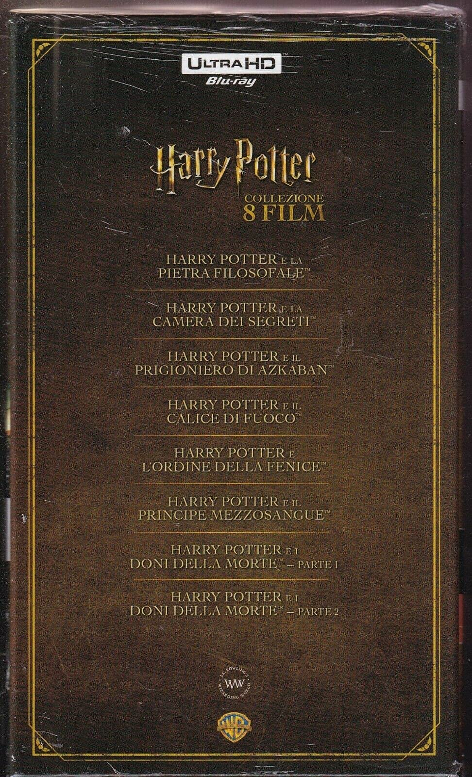 Harry Potter 1-8 Collezione Completa (Box 16 Blu-Ray 4K Ultra-HD)