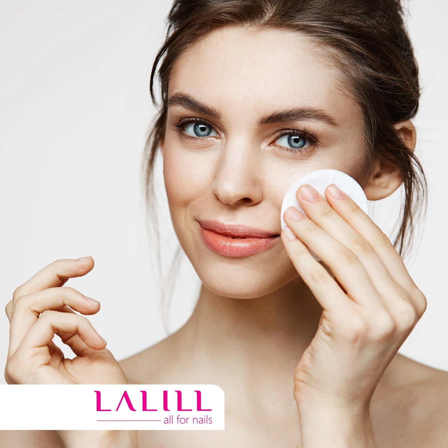 LALILL Cuscinetti di cotone in cotone, 600 pezzi, senza pelucchi, pulizia efficace del viso, adatti per pelli sensibili, in sacchetto