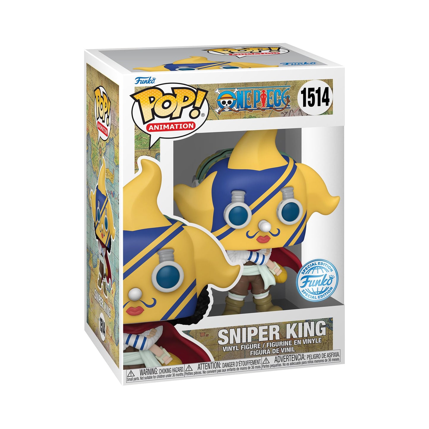Funko Pop! Animation: OP - Sniper King - Probabilità di 1/6 per la Variante Chase - One Piece- Figura in Vinile da Collezione - Idea Regalo - Merchandising Ufficiale - Anime Fans