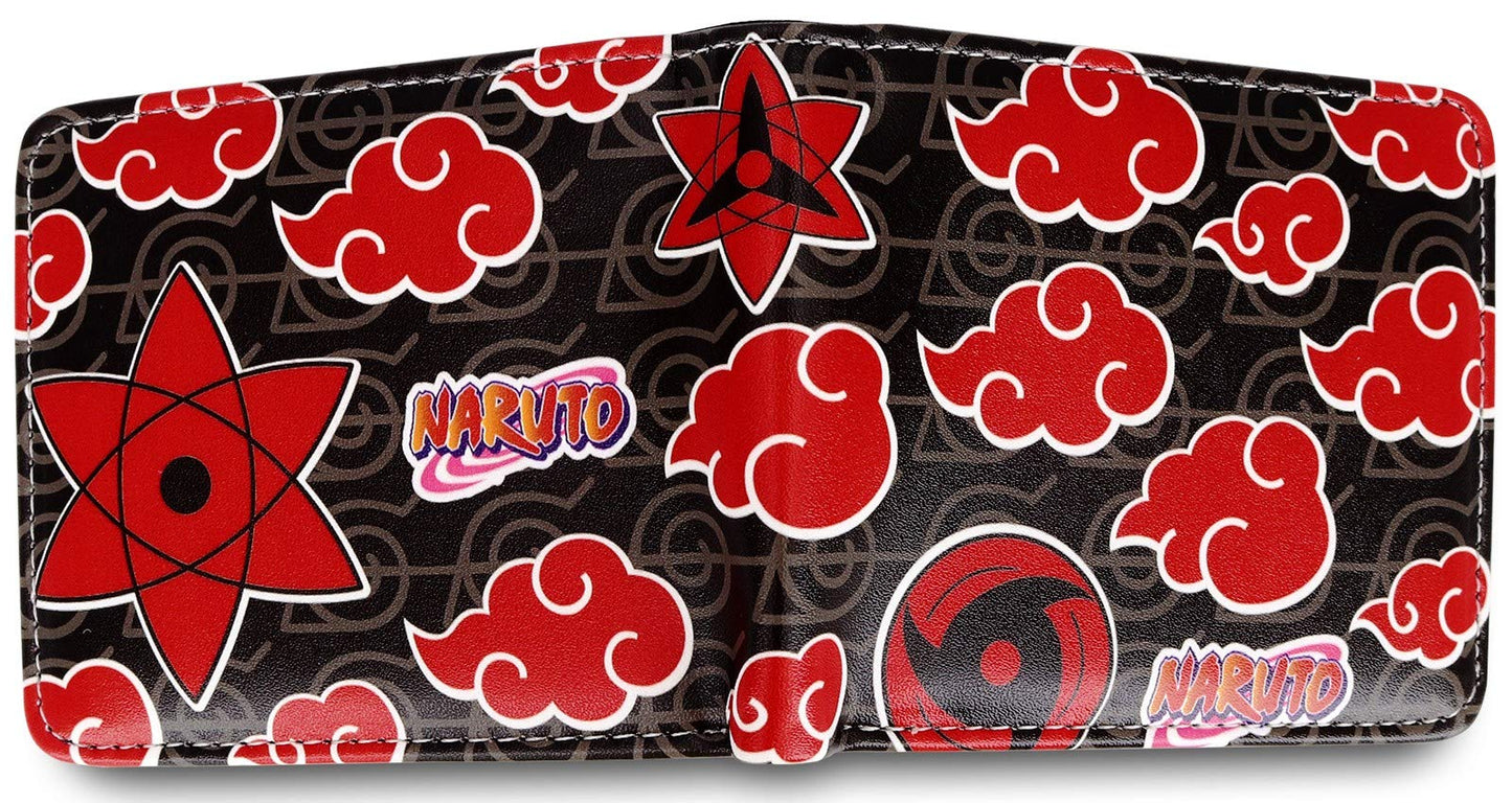 Roffatide Anime Naruto Portafogli in Pelle Artificiale Sottile Portafoglio a Due Persiane Portafoglio Versatile, Naruto A, One Size, Casual