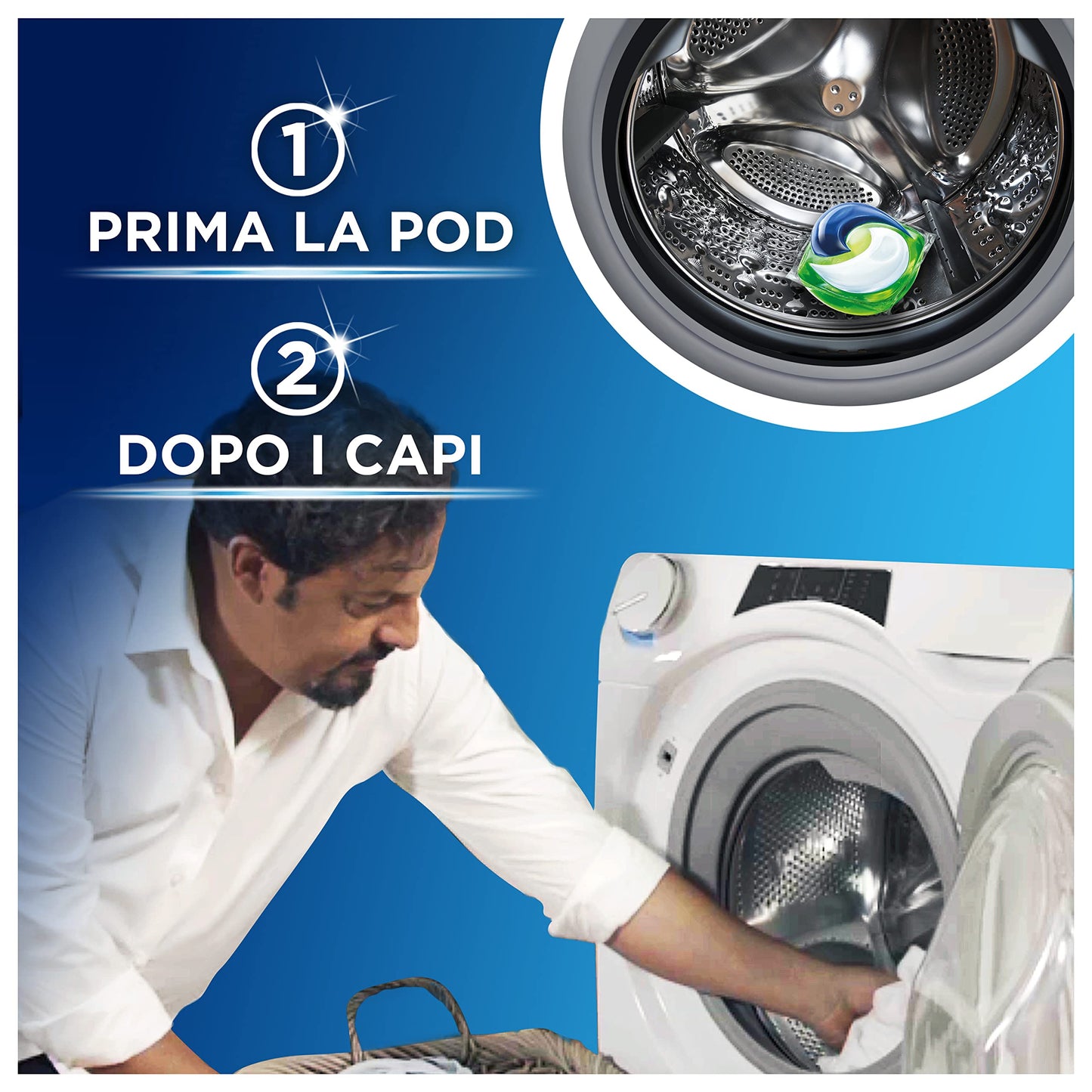 Dash Pods Detersivo Lavatrice In Capsule, 116 Lavaggi (58x2), Classico Fresco, Rimuove Le Macchie, Efficace A Freddo Anche E In Cicli Brevi