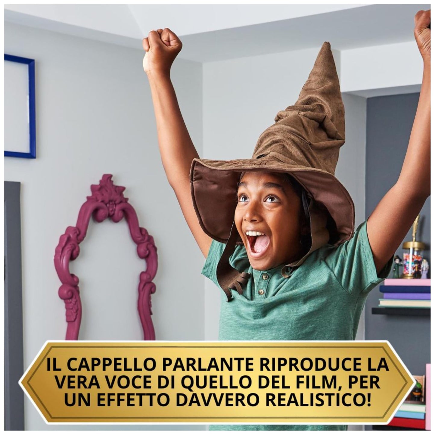 Wizarding World | Cappello Parlante Interattivo di Harry Potter | Voce originale dei film di Harry Potter | 15 frasi in italiano/tedesco | Accessori Harry Potter dai 5 anni in su
