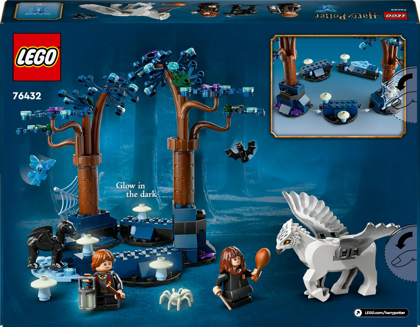 LEGO Harry Potter Foresta Proibita: Creature Magiche, Set con Animali Giocattolo Fantasy, Gioco per Bambini e Bambine da 8 Anni in su con 2 Minifigure, Fierobecco e Thestral, Idea Regalo 76432