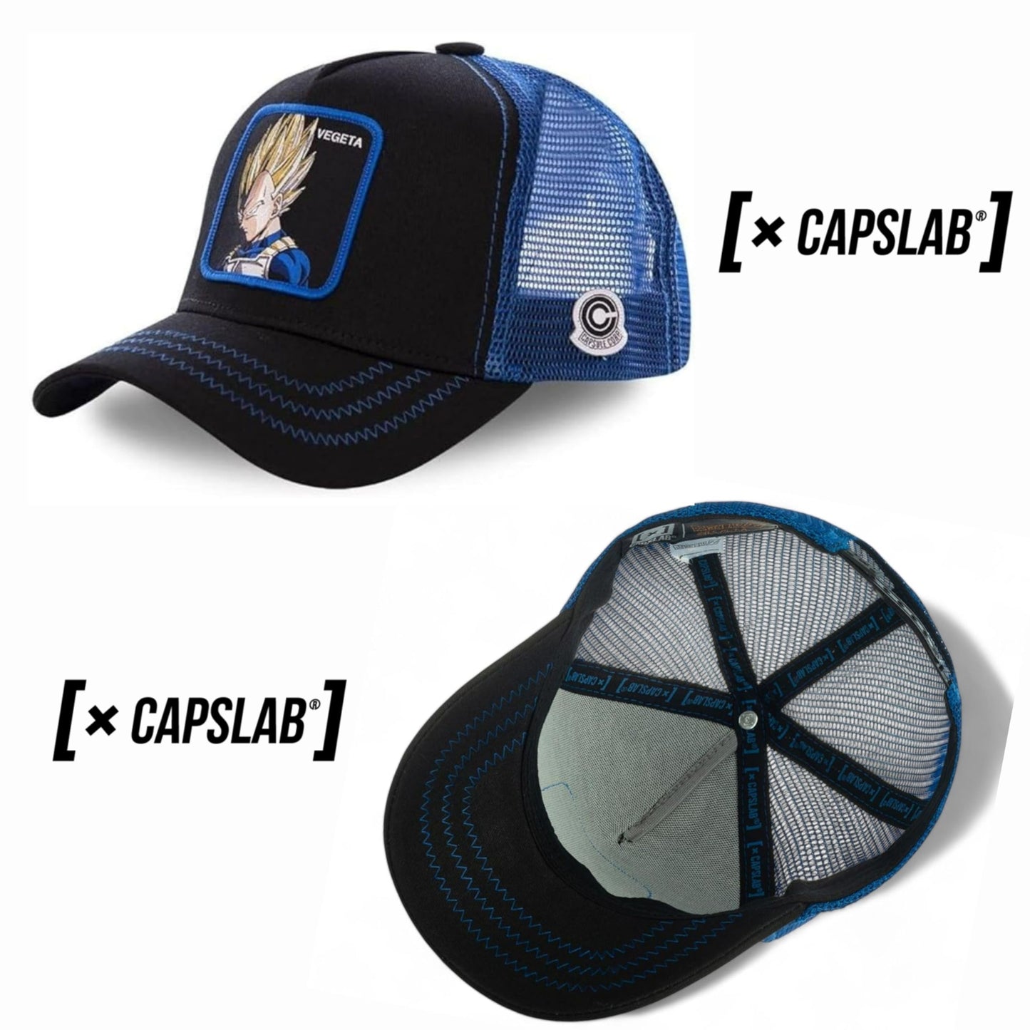 Capslab Vegeta Trucker cap Dragon Ball Z Black/Blue - One-Size