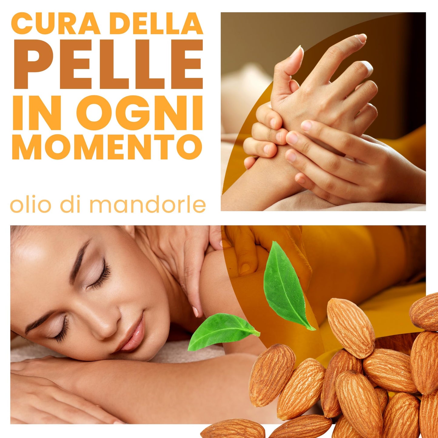 Olio di Mandorle Bio, Spremuto a Freddo, Coltivazione Ecologica - Adatto per Neonati, Anti Smagliature, Struccante, Olio da Massaggio, Corpo, Viso, Capelli, Gravidanza, Seno, 100% Naturale, 2000 ml