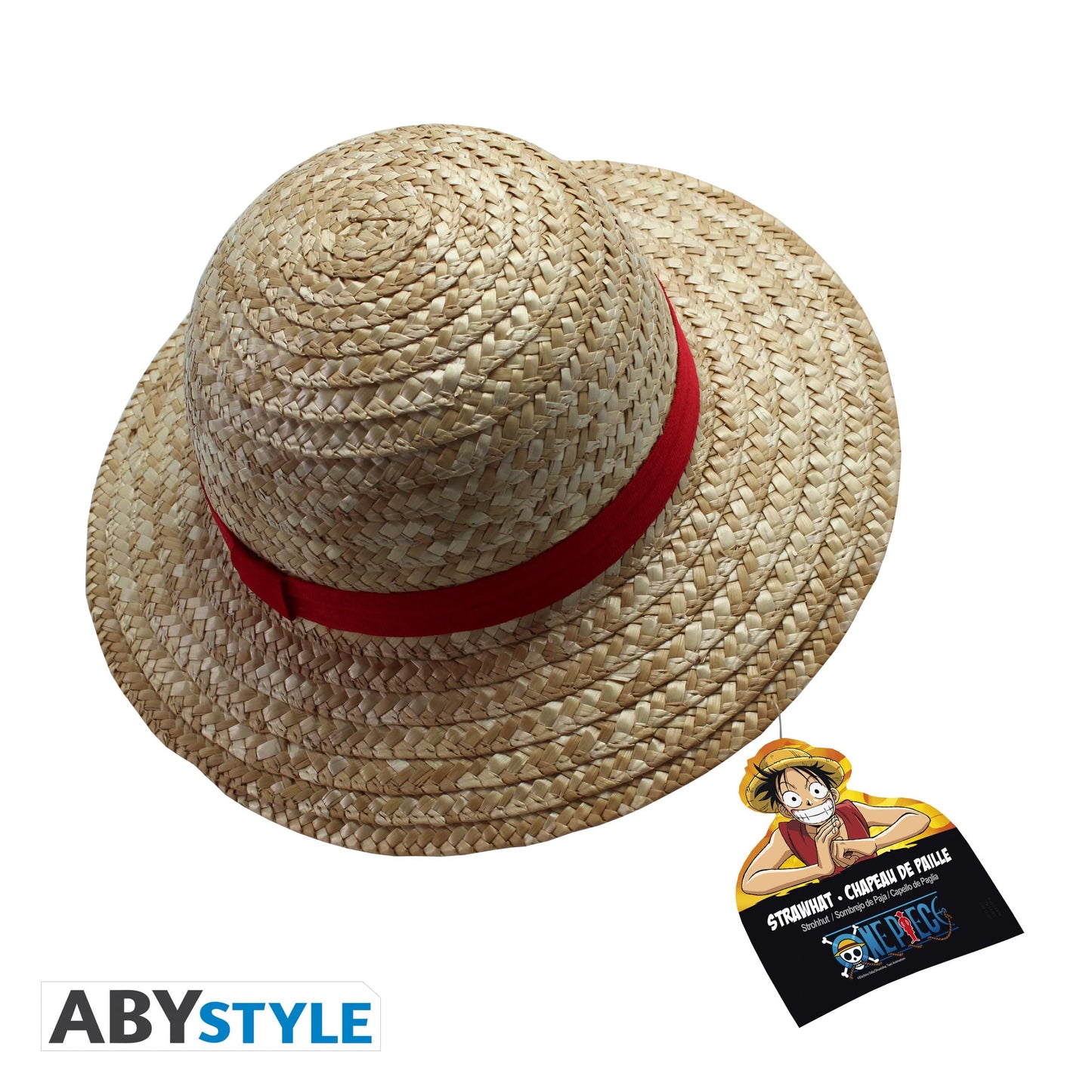 ONE PIECE - CAPPELLO DI PAGLIA LUFFY RUBBER Cosplay Taglia Unica Adulto AbyStyle