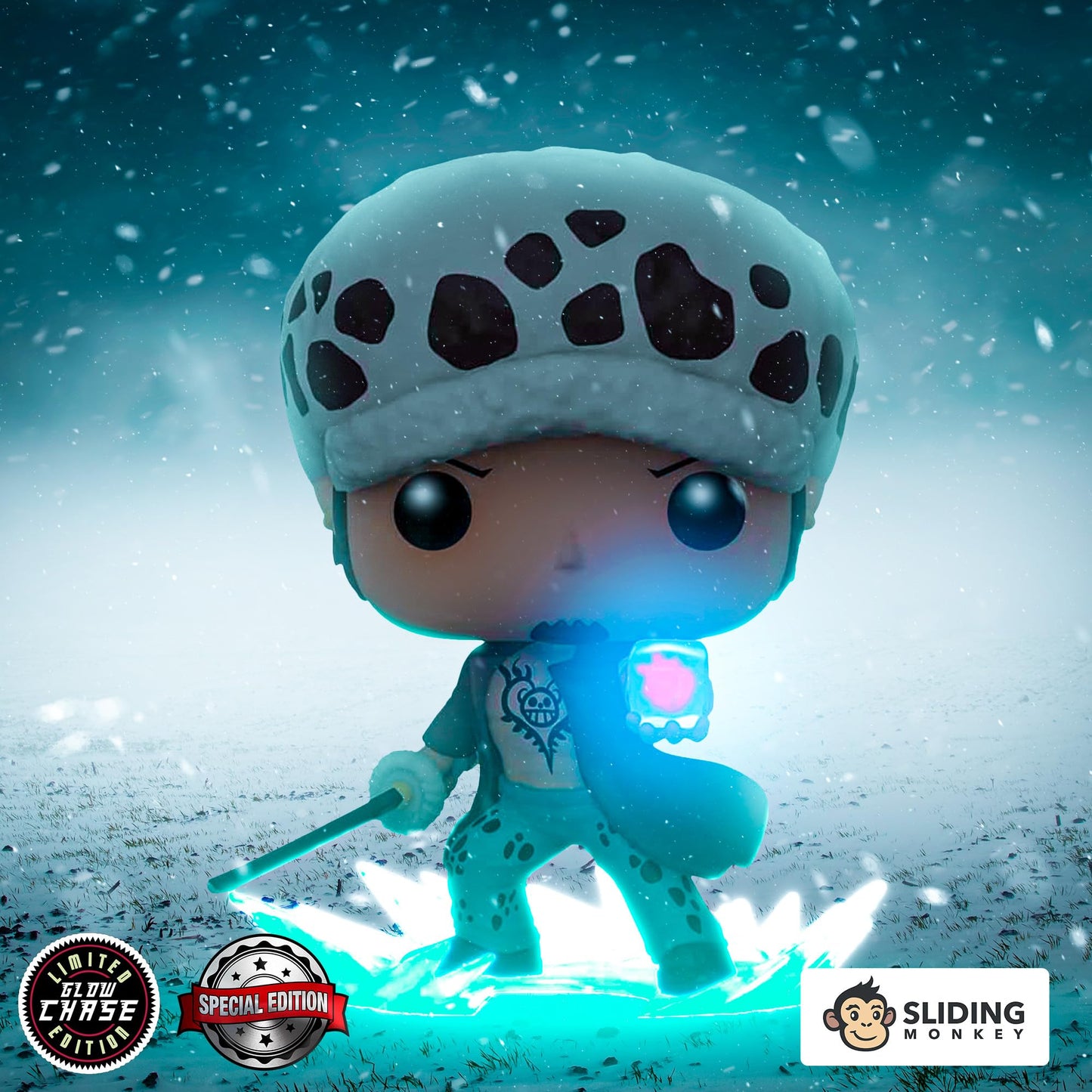 Funko Pop One Piece Trafalgar D. Water Law / Heart Chase Figure (AAA Anime Exclusive)
