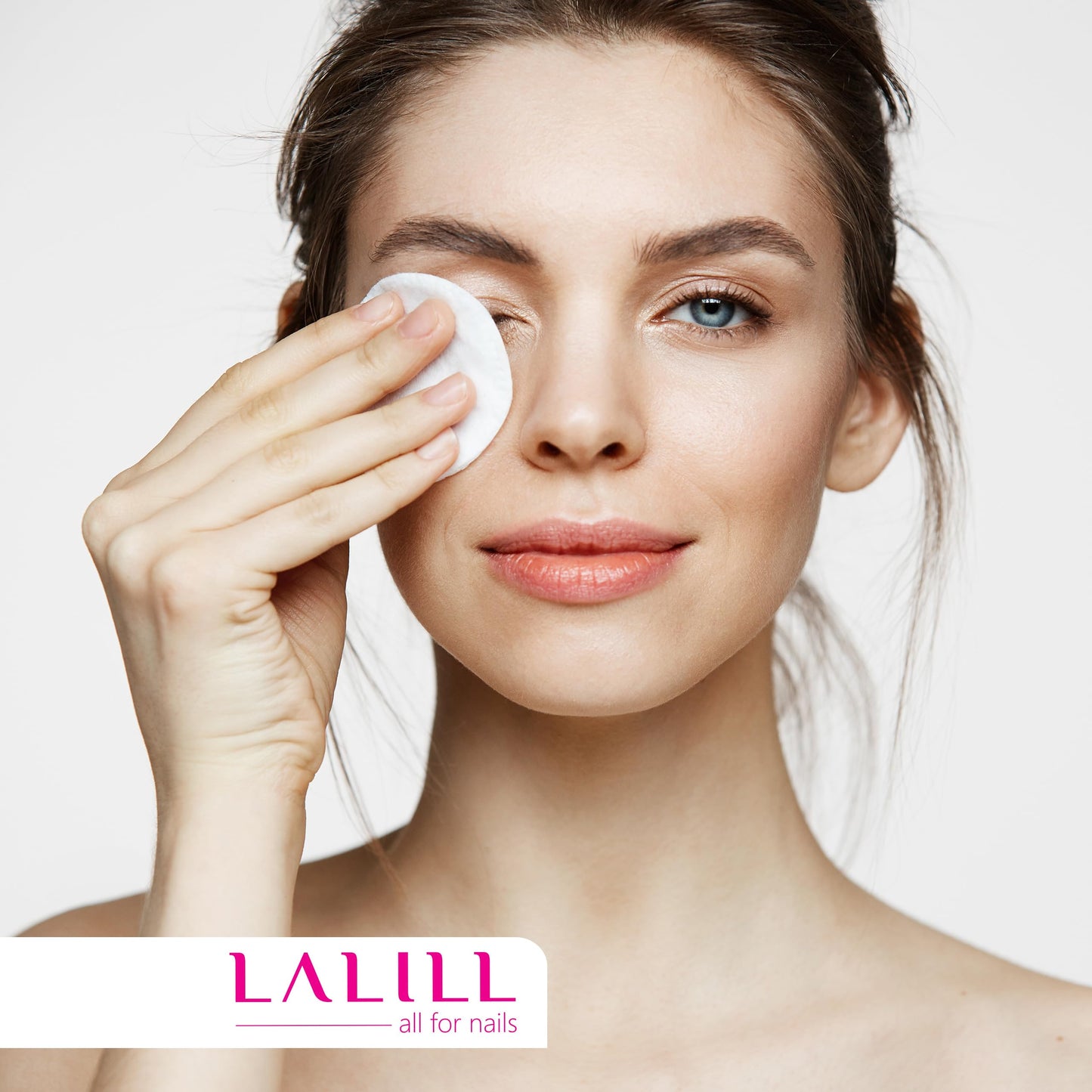 LALILL Cuscinetti di cotone in cotone, 600 pezzi, senza pelucchi, pulizia efficace del viso, adatti per pelli sensibili, in sacchetto