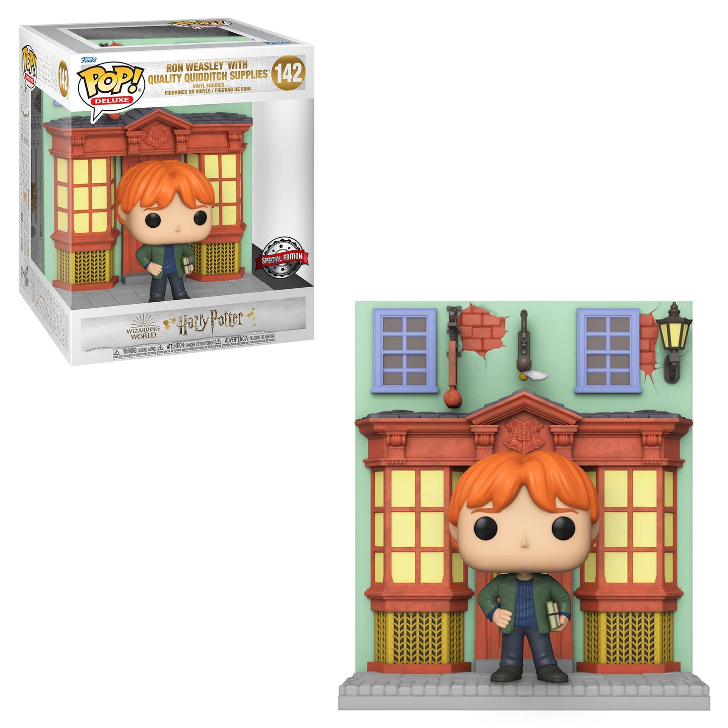 Harry Potter Ron Weasley Quidditch Supplies (Pop! Deluxe) Vinyl Figure 142 Unisex Super Pop! Standard