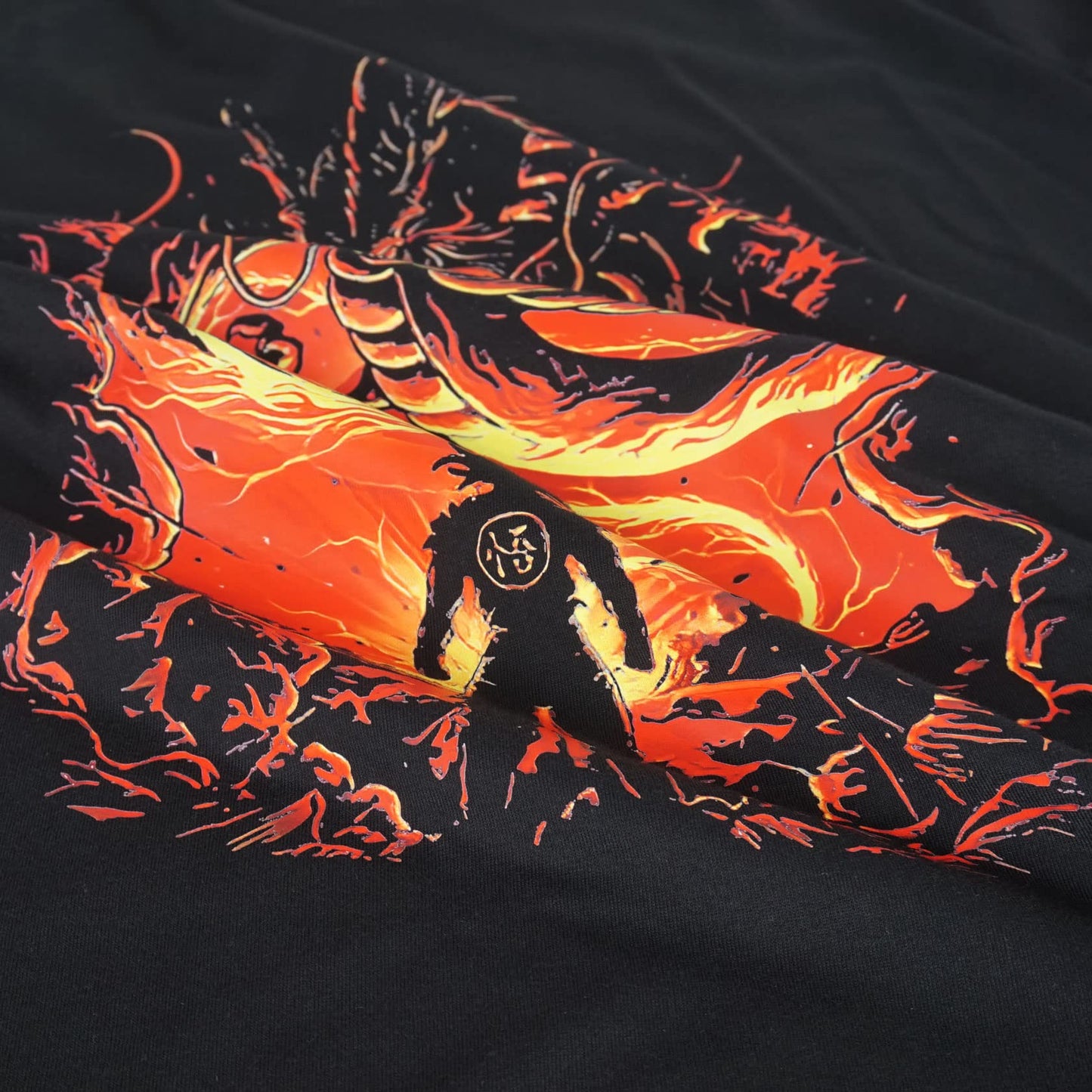 Dragon Son Goku Ball Drago di Fuoco Maglietta da Uomo/Donna Giapponese Anime Alta qualità 100% Cotone T-Shirt(Nero,S)