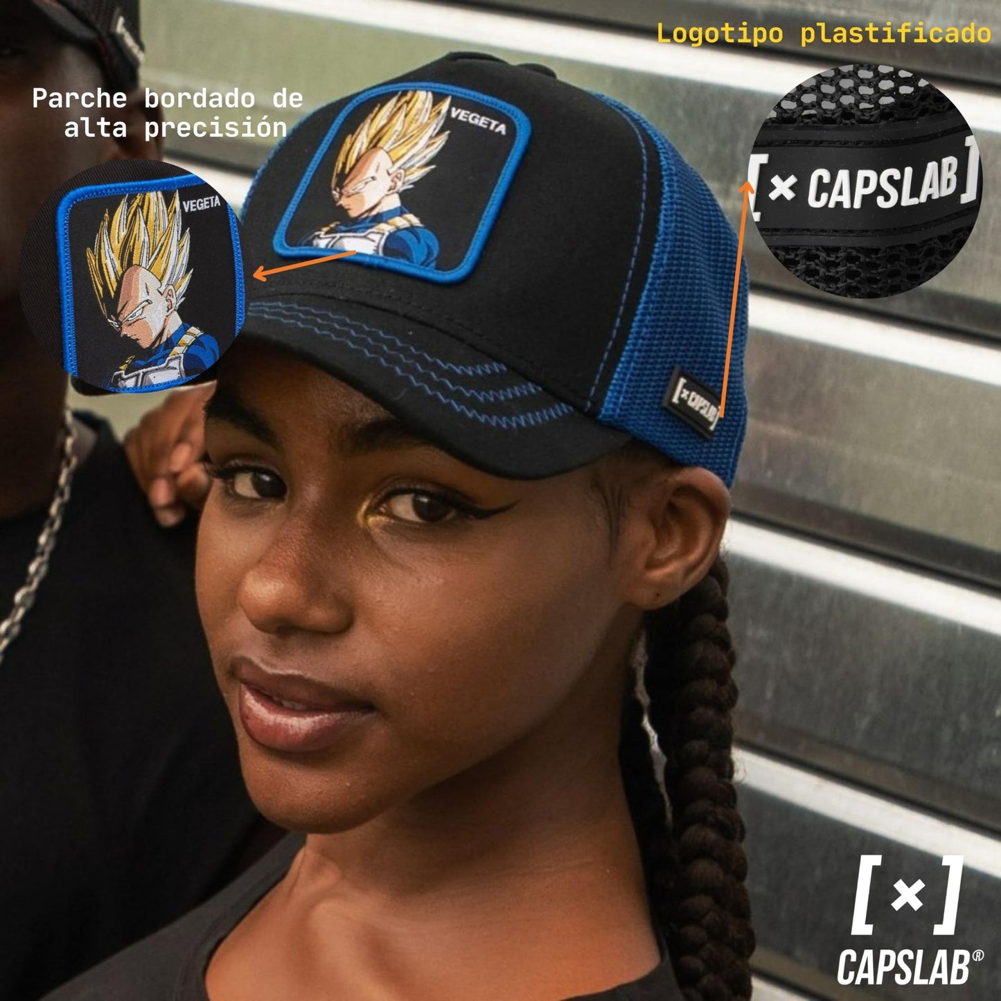 Capslab Vegeta Trucker cap Dragon Ball Z Black/Blue - One-Size