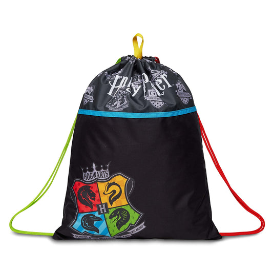 Seven Sacca Zaino Scuola Harry Potter, Nero, The Magical Creatures, Easy Bag Con Chiusura Couilisse, Sacca Zaino Bambini Sport e Viaggio