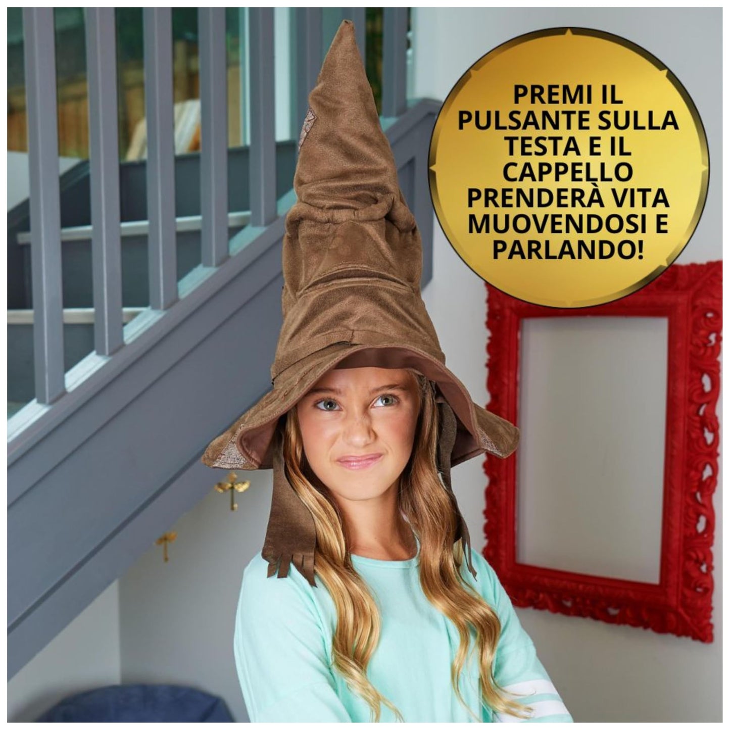 Wizarding World | Cappello Parlante Interattivo di Harry Potter | Voce originale dei film di Harry Potter | 15 frasi in italiano/tedesco | Accessori Harry Potter dai 5 anni in su