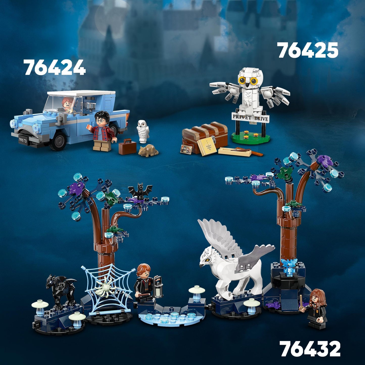LEGO Harry Potter Foresta Proibita: Creature Magiche, Set con Animali Giocattolo Fantasy, Gioco per Bambini e Bambine da 8 Anni in su con 2 Minifigure, Fierobecco e Thestral, Idea Regalo 76432