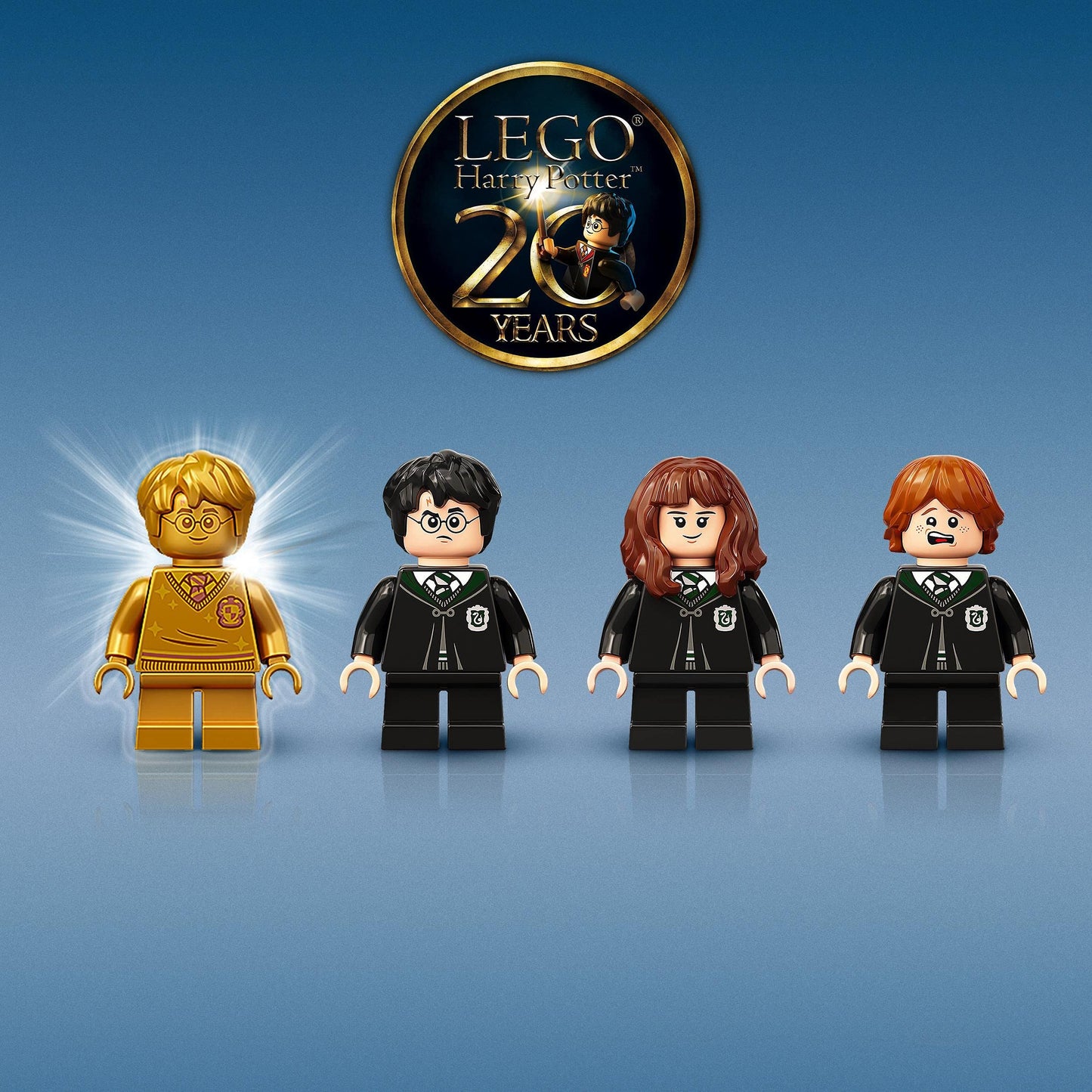 LEGO Harry Potter Hogwarts: Errore della Pozione Polisucco, Castello Giocattolo con Minifigure d'Oro del 20° Anniversario 76386