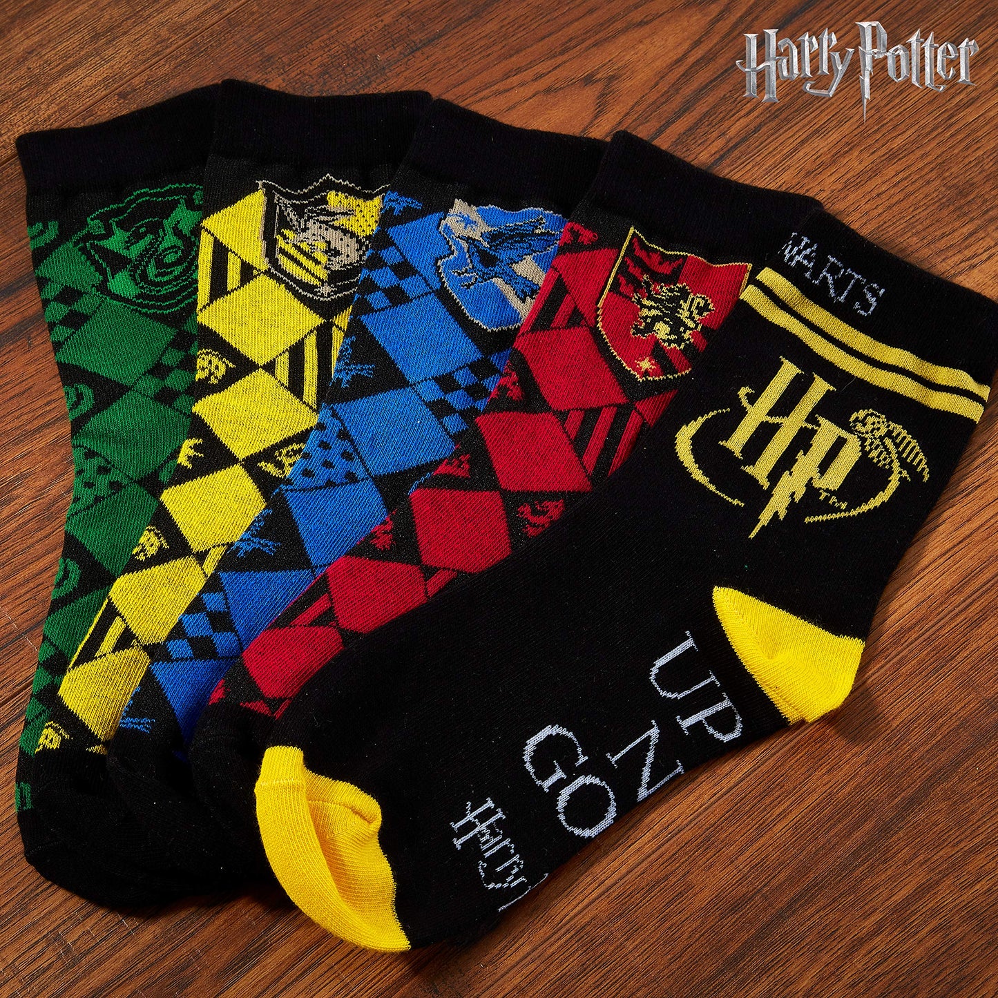 Harry Potter Calzini Per Bambino, Pacco Da 5 Calze Misto Cotone, Taglia Unica, Merchandise Ufficiale, Simpatiche Idee Regalo Per Fans