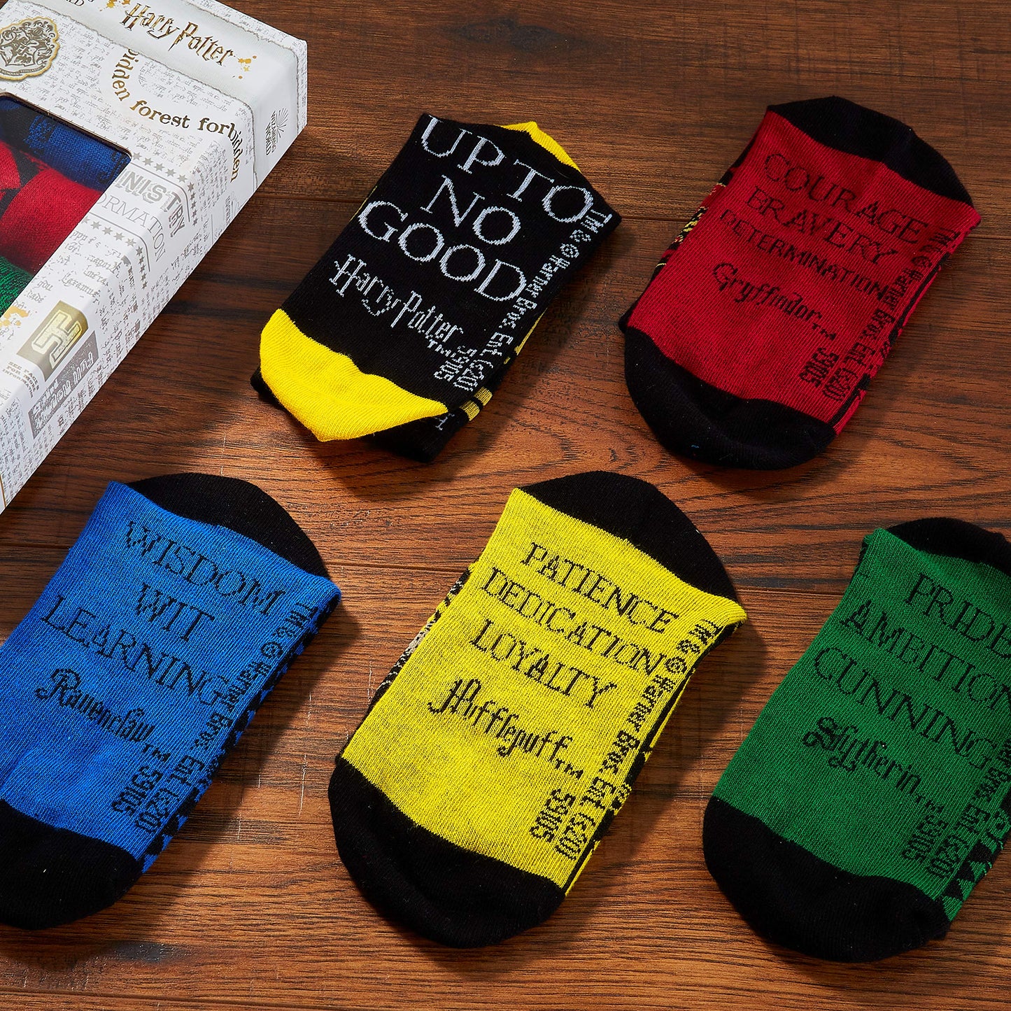 Harry Potter Calzini Per Bambino, Pacco Da 5 Calze Misto Cotone, Taglia Unica, Merchandise Ufficiale, Simpatiche Idee Regalo Per Fans